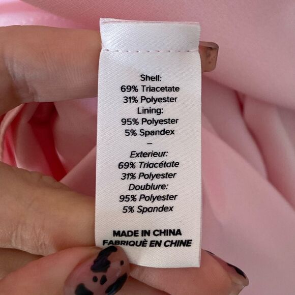 NWT Cinq A Sept Odele Mini Pink Dress Puff Sleeve Ruched Size 0 - Picture 9 of 11